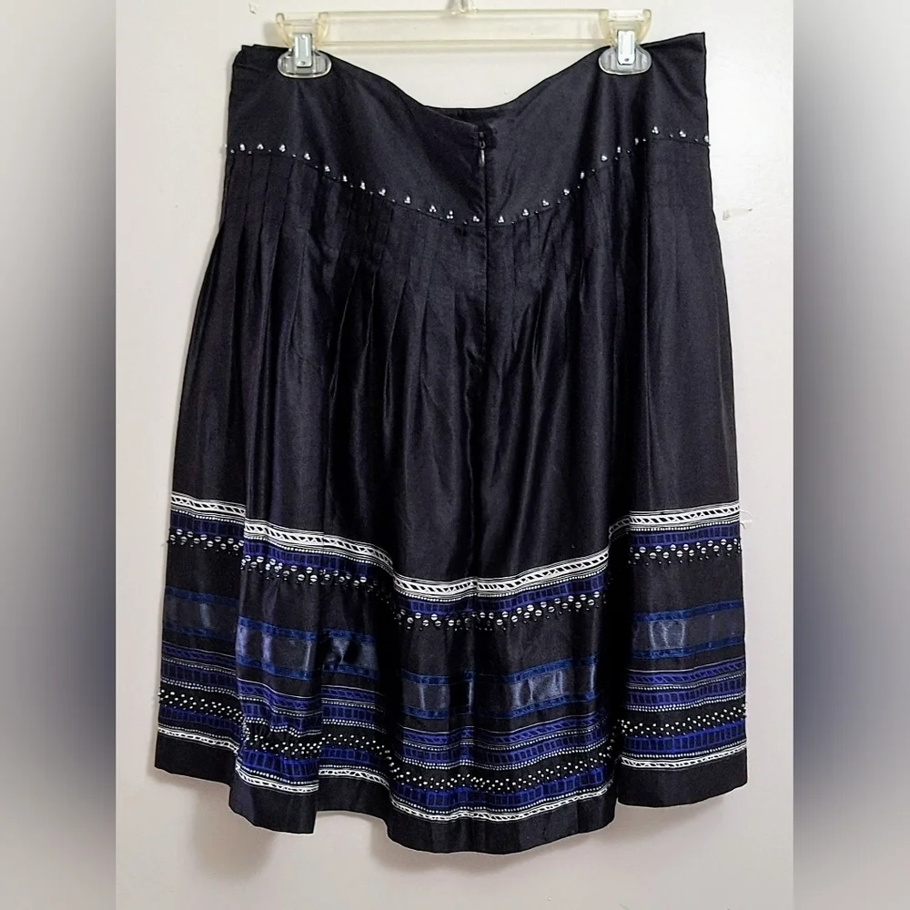 Alfani Elegant Silk Blend Sequin Accented Skirt